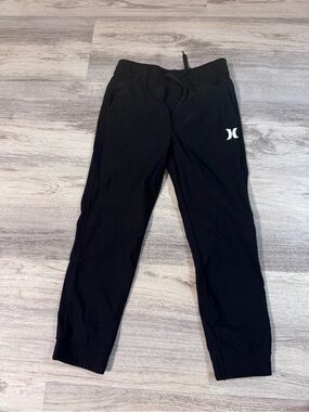 Hurley Black Kids Jogger Pants with White Logo